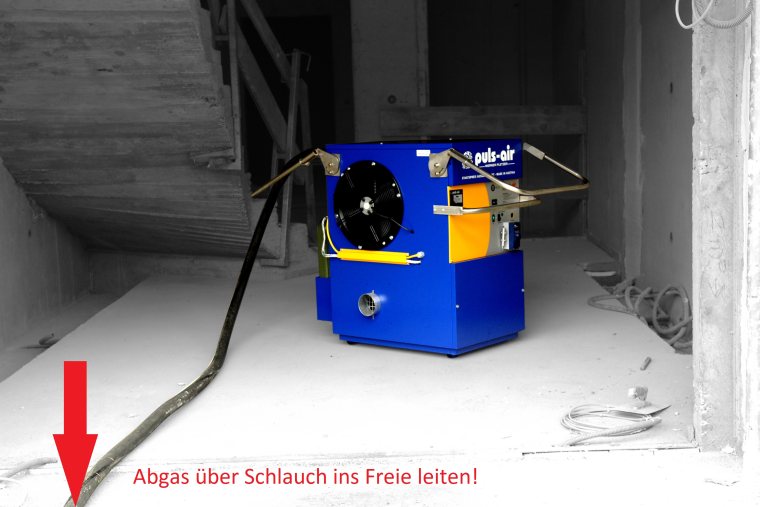 Puls-air im mobilen Baustelleneinsatz – Abgasführung